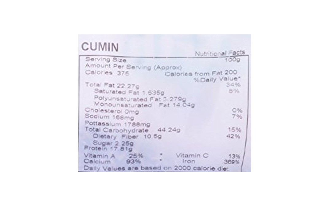 Go Earth Organic Cumin Seed    Pack  500 grams